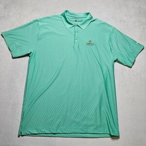 Nike Golf Polo Shirt Mens XXL Green Diamond Texture Treesdale Country Club